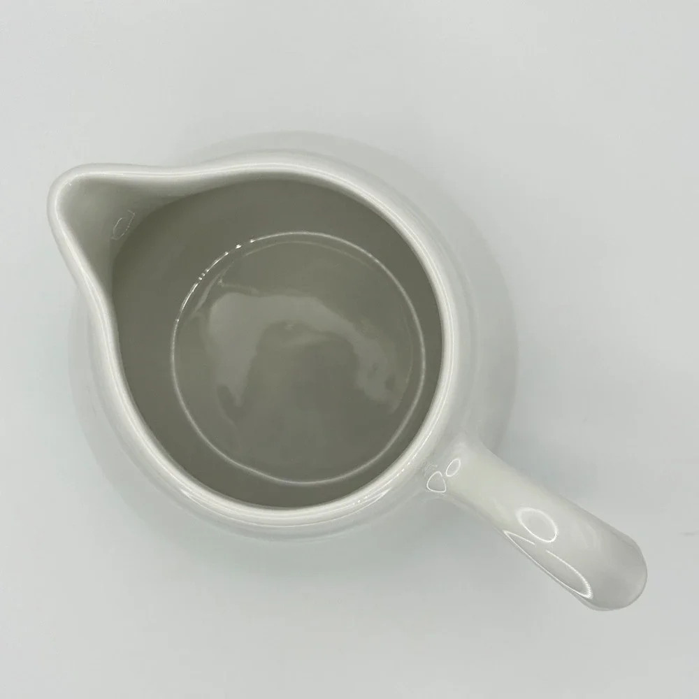 Pillivuyt France Culinaire White Porcelain Creamer‎ Pitcher French Country 8oz